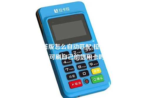 拉卡拉pos电签版怎么自动匹配(拉卡拉电签版POS机可刷自己的信用卡吗)
